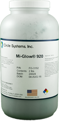 Circle Systems Mi-Glow 920 Fluorescent particles, 2lb. Jar
